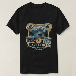 Vintage Alaska Cruise 2026 | Family Trip Souvenir T-Shirt