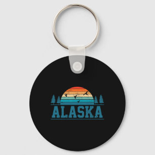 Vintage Alaska Ducks Geese Hunting Hunt Retro Gift Key Ring
