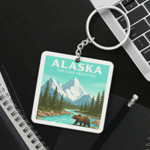 Vintage Alaska Key Ring