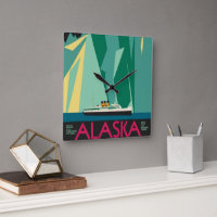 Vintage Alaska Travel Poster Art, Taku Glacier