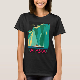 Vintage Alaska Travel Poster Art, Taku Glacier T-Shirt