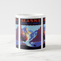 Vintage Alaska Travel Poster, Atlin and the Yukon