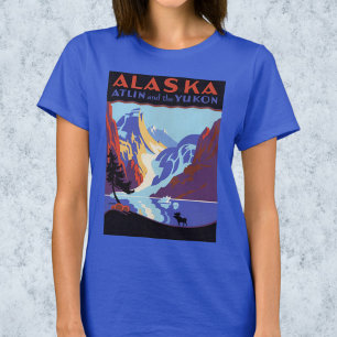 Vintage Alaska Travel Poster, Atlin and the Yukon T-Shirt