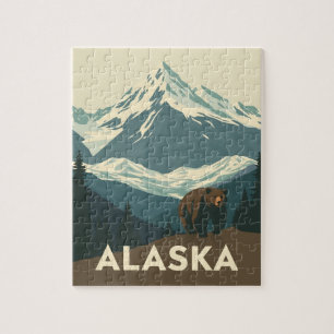 Vintage Alaska Wilderness Travel Jigsaw Puzzle