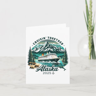 Vintage Alaskan Cruise Adventure 2025 Retro Family Card