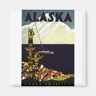 Vintage Alaskla Logo Magnet