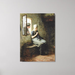 Vintage Albert Neuhuys Fishermans Courtship Canvas Print