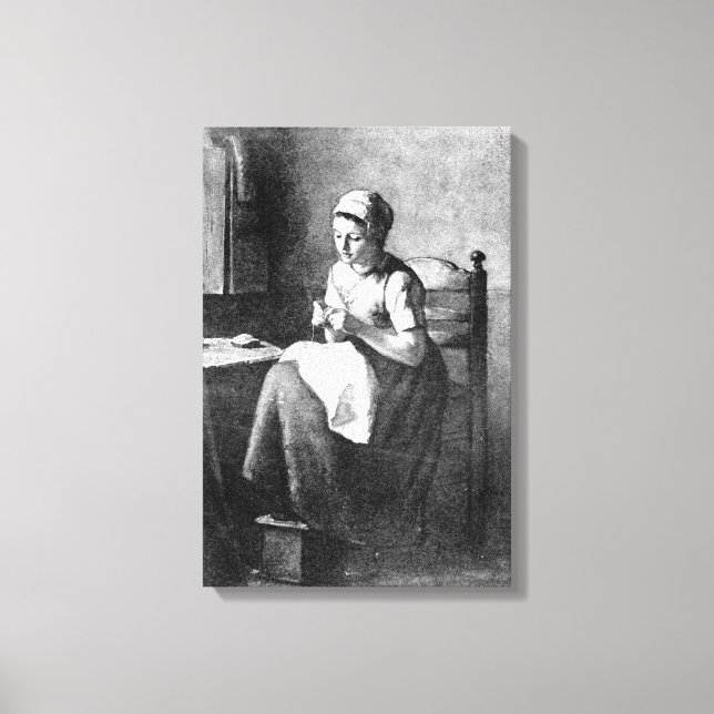 Vintage Albert Neuhuys The seamstress  Canvas Print (Front)