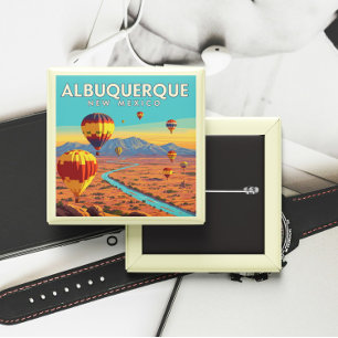 Vintage Albuquerque New Mexico 15 Cm Square Badge
