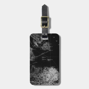 Vintage Alcatraz map luggage tag