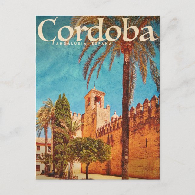 Vintage Alcázar of Seville Travel Postcard (Front)