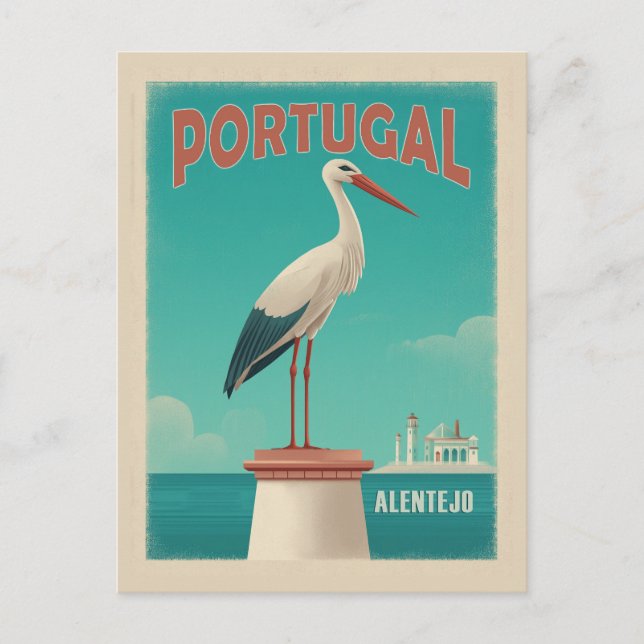 Vintage Alentejo Portugal Travel Postcard (Front)