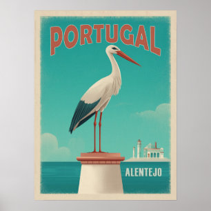 Vintage Alentejo Portugal Travel Poster