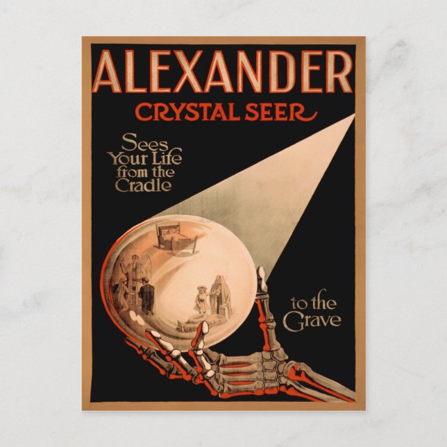 Vintage Alexander Seer Poster Postcard (Front)