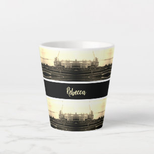 Vintage Algeria Algiers port overview Hitch Cover Latte Mug