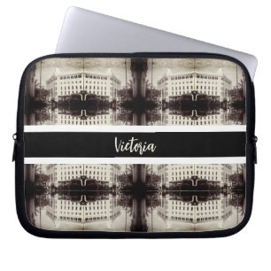 Vintage Algeria Algiers Post office building Postc Laptop Sleeve