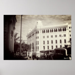 Vintage Algeria Algiers Post office building Poster