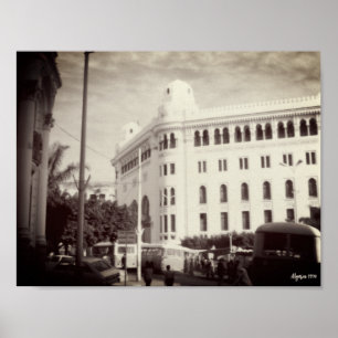 Vintage Algeria Algiers Post office building Poster