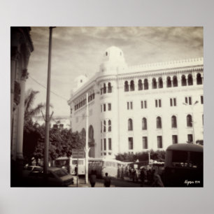 Vintage Algeria Algiers Post office building Poster