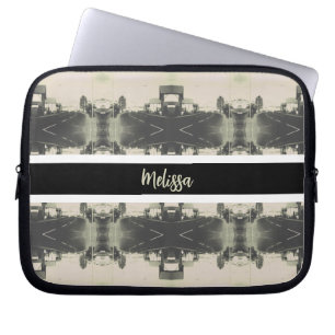 Vintage Algeria Algiers street building Postcard Laptop Sleeve