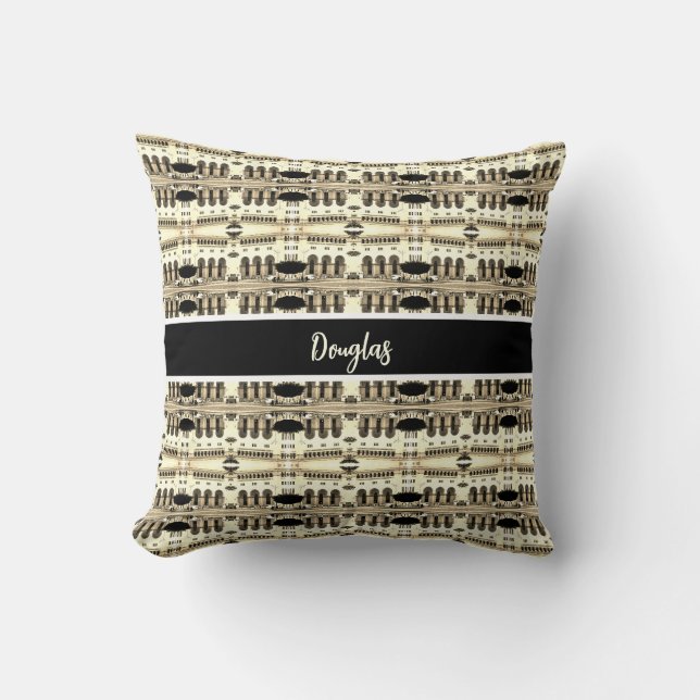 Vintage Algeria Algiers The post office Cushion (Front)