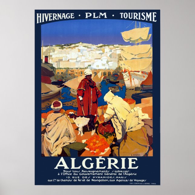 Vintage Algeria Travel Poster (Front)