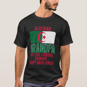 Vintage Algerian Grandpa Algeria Flag For Father S T-Shirt