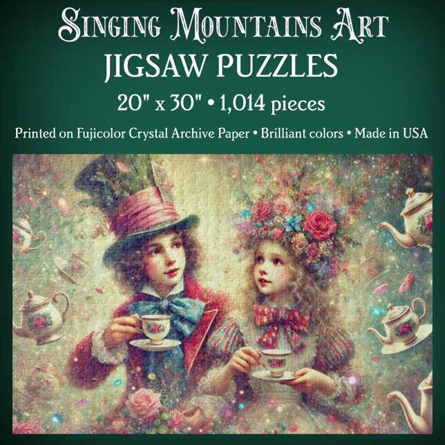 Vintage Alice and Mad Hatter Tea Wonderland Jigsaw Puzzle (Creator Uploaded)