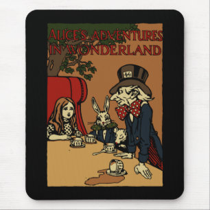 Vintage Alice Cover Mad Tea Party Mouse Pad