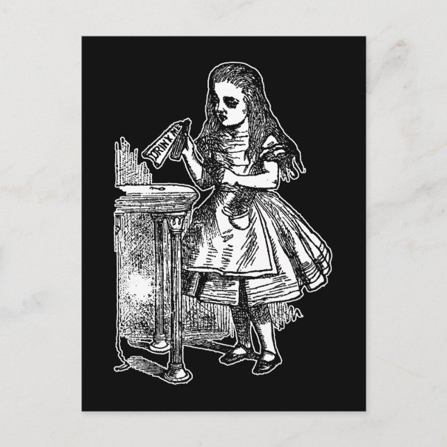 Vintage Alice Drink Me Postcard (Front)