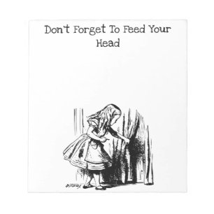 Vintage Alice Feed Your Head Notepad