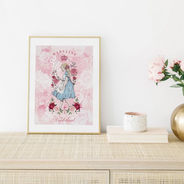 Vintage Alice in Wonderland | Alice & Florals Poster (Creator Uploaded)