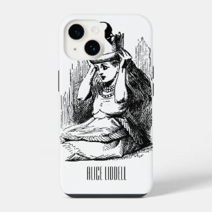 Vintage Alice in Wonderland, Alice w Queen's Crown iPhone 14 Case
