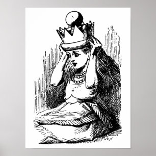 Vintage Alice in Wonderland, Alice w Queen's Crown Poster