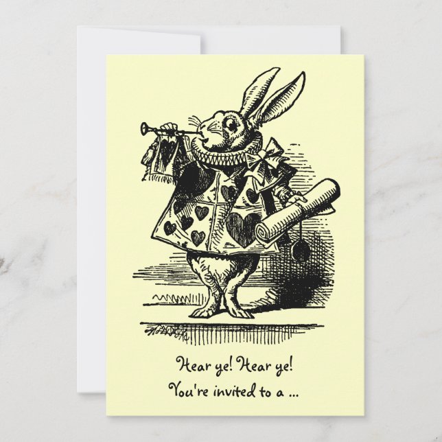Vintage Alice in Wonderland Baby Shower Invitation (Front)