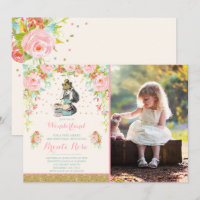 Vintage Alice In Wonderland Birthday Invitation