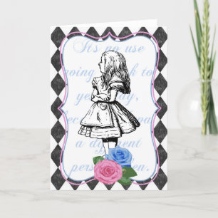 Vintage Alice in Wonderland Blank Greeting Card