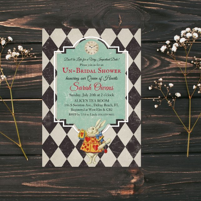 Vintage Alice in Wonderland Bridal Shower  Invitation (Creator Uploaded)