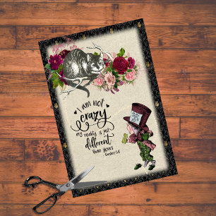Vintage Alice in Wonderland Cat and Mad Hatter Tissue Paper