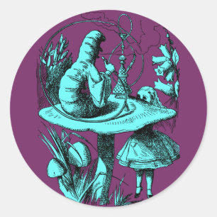 Vintage Alice in Wonderland Centipede Classic Round Sticker