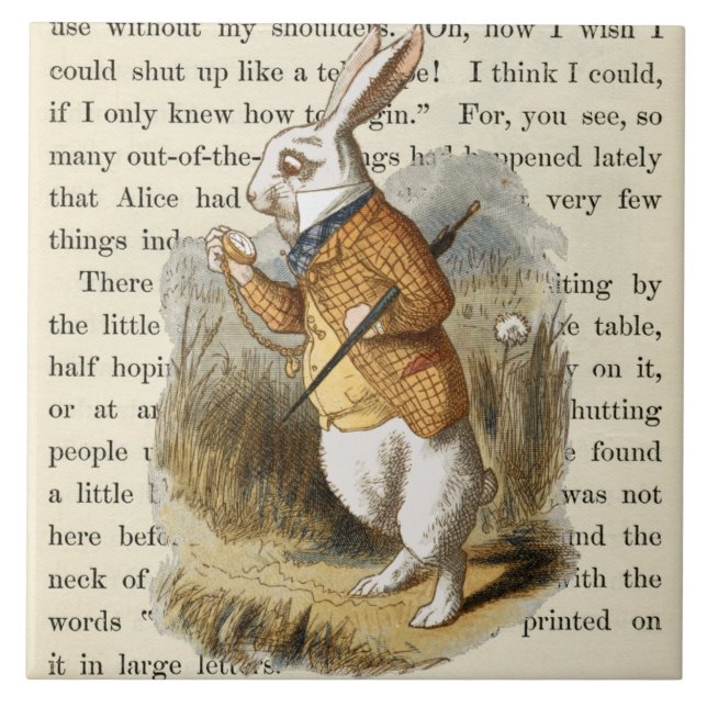 Vintage Alice in Wonderland  Ceramic Tile (Front)