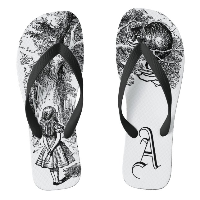 Vintage Alice in Wonderland, Cheshire Cat Jandals (Footbed)