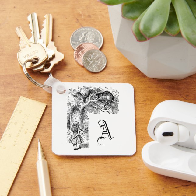 Vintage Alice in Wonderland, Cheshire Cat Key Ring (Desk)
