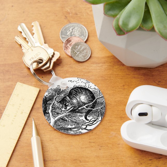 Vintage Alice in Wonderland, Cheshire Cat Key Ring (Desk)