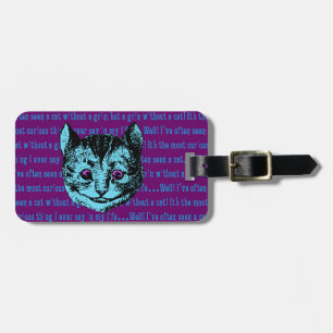 Vintage Alice in Wonderland Cheshire Cat Luggage Tag
