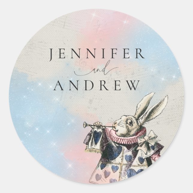 Vintage Alice in Wonderland Classic Round Sticker (Front)