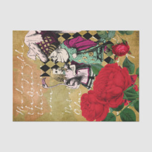 Vintage Alice in Wonderland Decoupage Tissue Paper