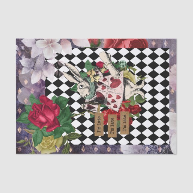 Vintage Alice in Wonderland Decoupage Tissue Paper (Front)