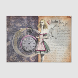 Vintage Alice in Wonderland Decoupage Tissue Paper