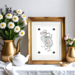 Vintage Alice in Wonderland Dodo Bird Character Table Number<br><div class="desc">Beautifully designed vintage Alice in Wonderland table number signs. Perfect for an Alice in Wonderland-themed event. We've meticulously restored the iconic Alice in Wonderland vintage Dodo bird character illustration by hand sketching it and bringing them to life with beautiful watercolor undertones. The table number is designed like a playing card...</div>
